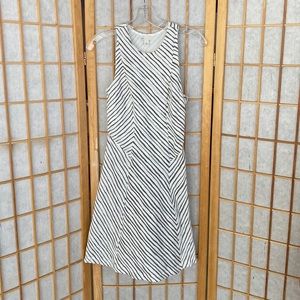 Black and White Striped Skater Dress